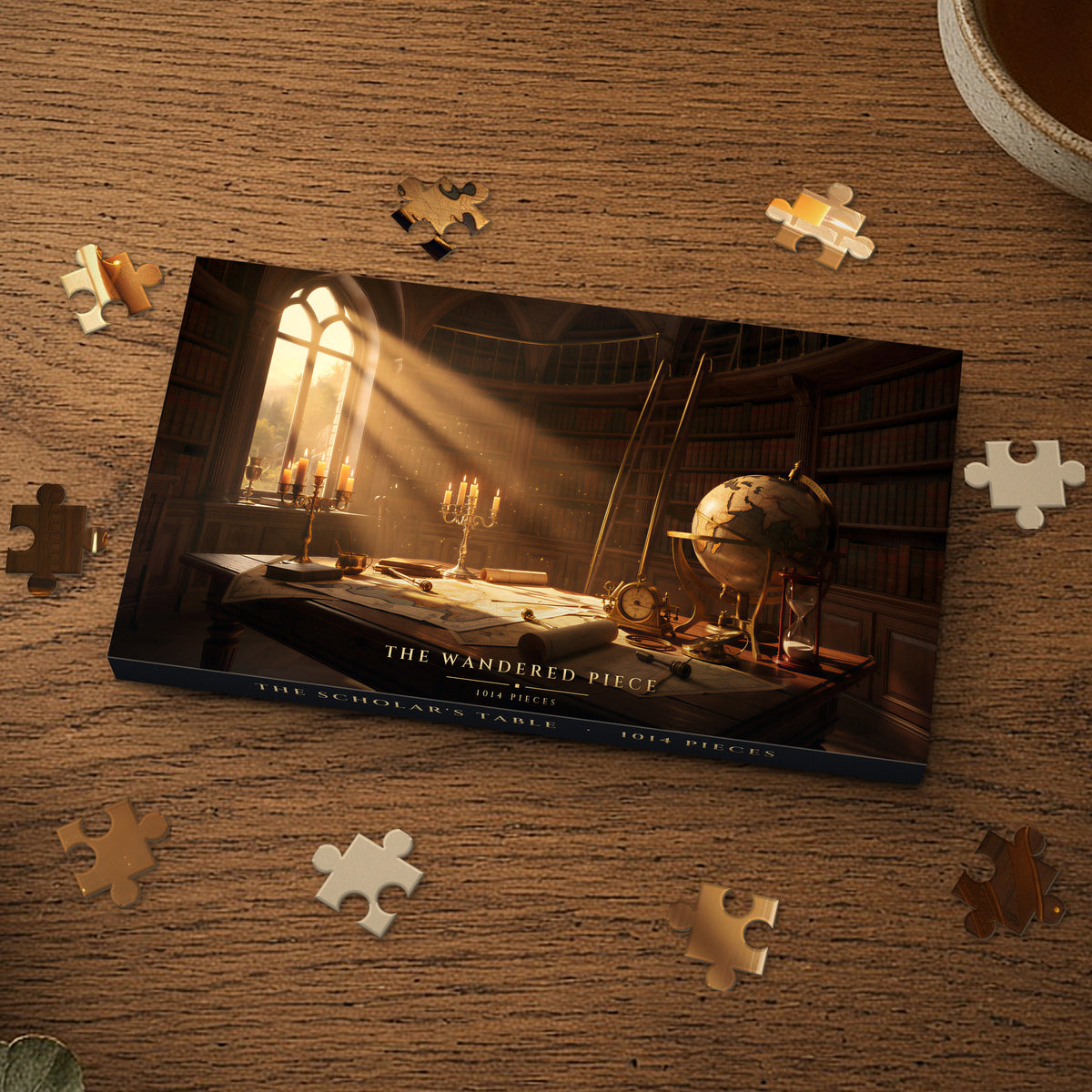 The Scholar's Table 1014 piece puzzle box, box design shown for illustration