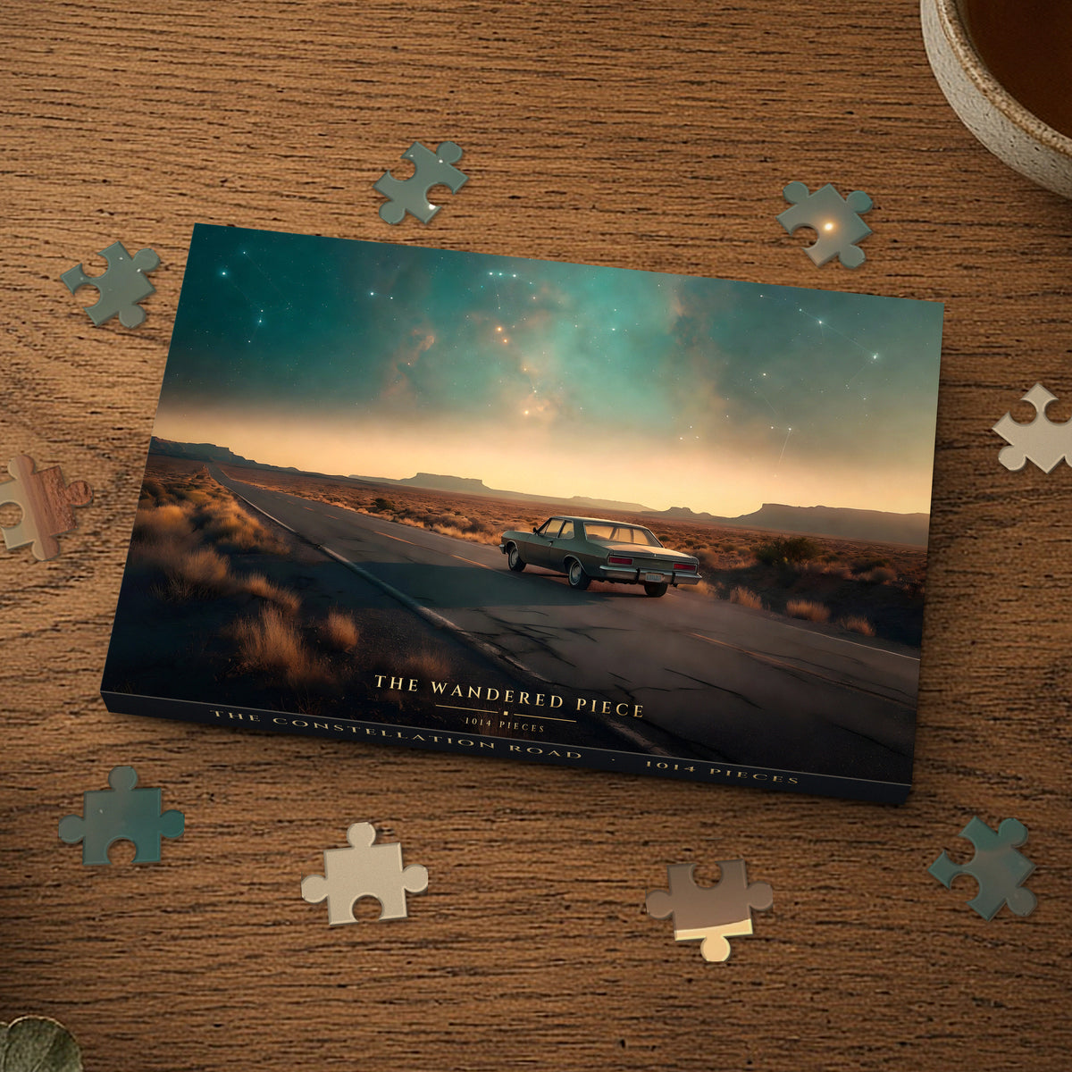 The Constellation Road 1014 piece puzzle box, box design shown for illustration