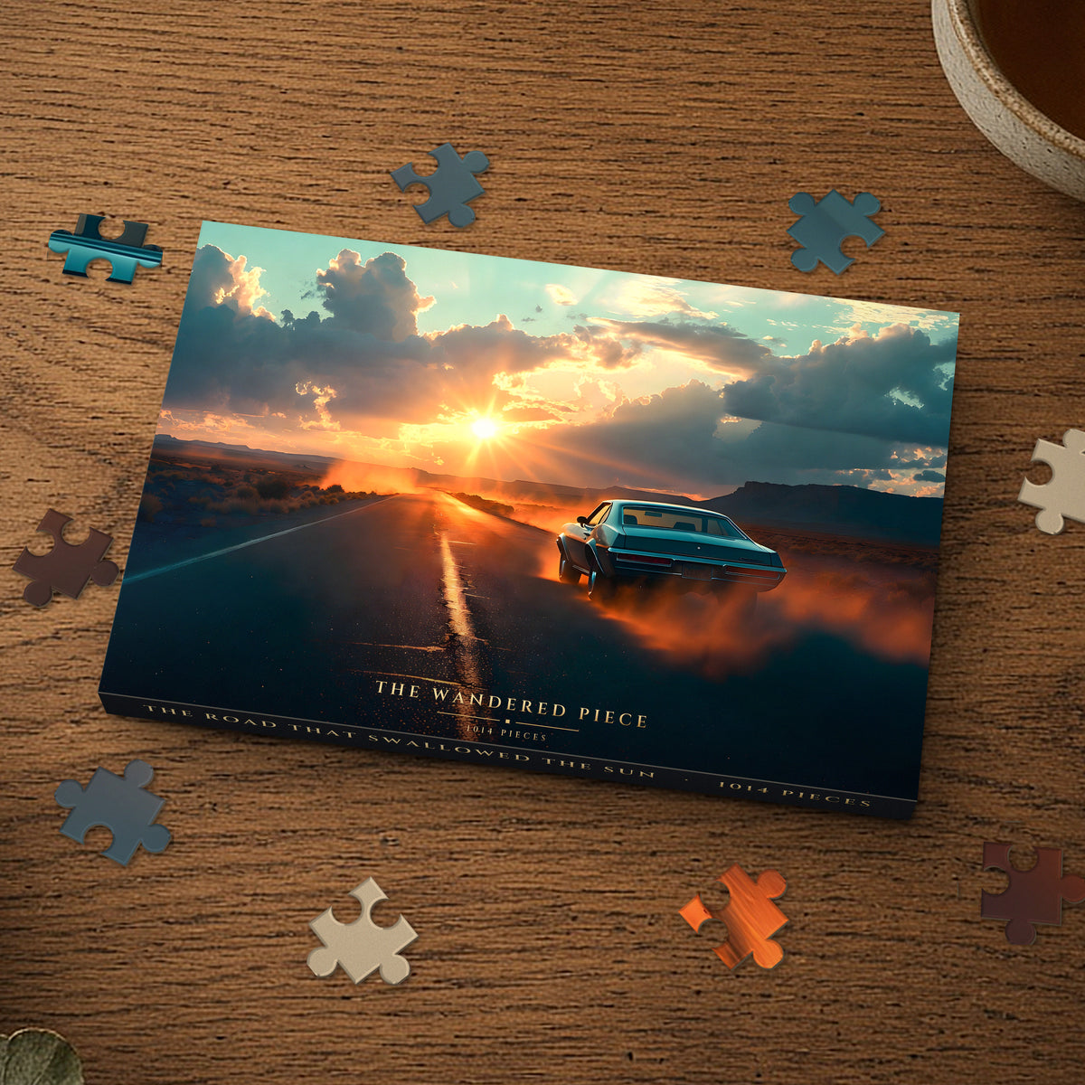 The Road That Swallowed the Sun 1014 piece puzzle box, box design shown for illustration