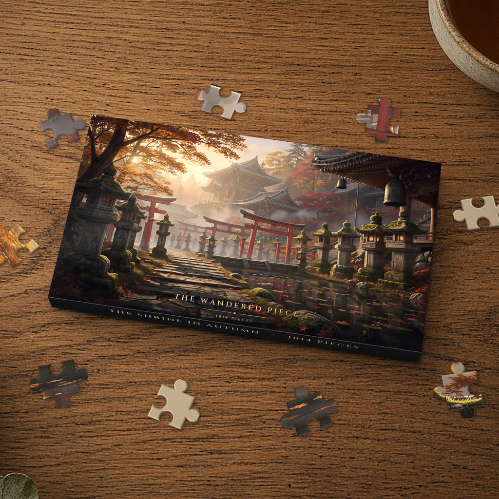 The Shrine in Autumn 1014 piece puzzle box, box design shown for illustration