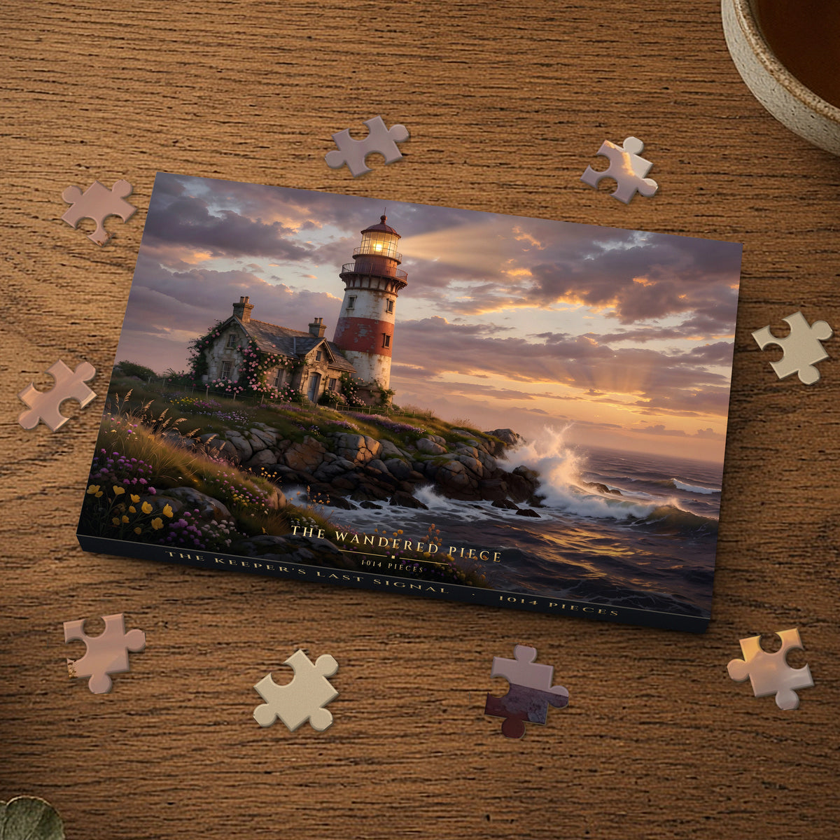The Keeper's Last Signal 1014 piece puzzle box, box design shown for illustration