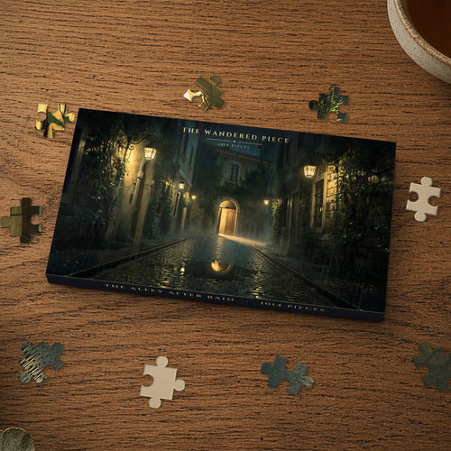 The Alley After Rain 1014 piece puzzle box, box design shown for illustration